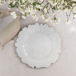Assiettes de présentation en verre coloré (corail, rose, or, argent, vert, blanc) avec technique émaillée écologique pour mariages - Product Image 5