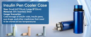 Botol Pendingin Medis Portabel Anti Guncangan, Ringan, Modern, Berbahan Stainless Steel, Pelindung Botol Insulin untuk Penderita <span class=keywords><strong>Diabetes</strong></span> - Product Image 3