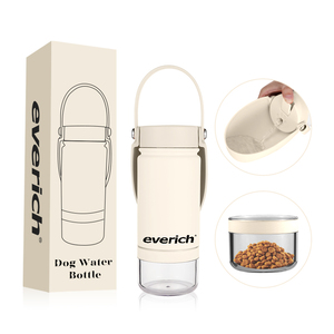 Bouteille d'eau pour chien <span class=keywords><strong>en</strong></span> acier inoxydable sans BPA 2 <span class=keywords><strong>ine</strong></span> 1 bouteille d'eau portable pour chien et récipient à nourriture - Product Image 1