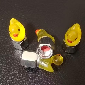 4 capuchons de valve lumineux en forme de canard, adaptés aux voitures, motos et vélos, avec un design mignon de canard jaune - Product Image 5