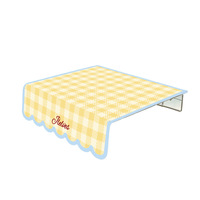 Abri de cage pour oiseaux avec protection anti-crottes et abri pour mangeoire, pour bol de nourriture, décor au motif à carreaux mignon pour perroquet, calico, perruche, et autres oiseaux.