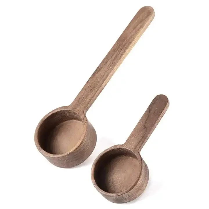 Coffee Bean Spoon Hammered Sandalwood Home Measuring Spoon Utensil Coffee Spoon Black Walnut