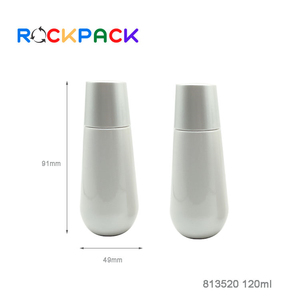 Botella de cuentagotas de suero mate de vidrio esmerilado de aceite esencial blanco para el cuidado de la piel cosmético de 120ml - Product Image 3