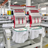 Machine à broder à double tête, commande informatique, unité de broderie textile industrielle