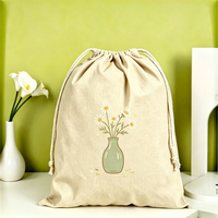 Sac à cordon pliable sur mesure avec logo personnalisé, pochette en toile écologique pour brochures d'exposition et usage quotidien