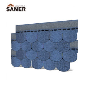 Tuiles <span class=keywords><strong>de</strong></span> toiture en <span class=keywords><strong>asphalte</strong></span> largement utilisées, élégantes, préservant la couleur, anti-UV, <span class=keywords><strong>type</strong></span> écailles, pour les zones ventées - Product Image 2