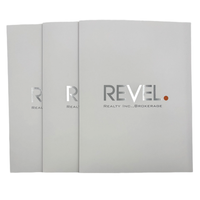 Porta Tarjetas con Logotipo Personalizado Sliver Logo Office Supplies, Dos Bolsillos, Carpetas para Papel A4