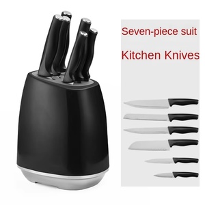 Ensemble de 7 couteaux de cuisine de haute qualité, prix de gros, ensemble de couteaux de chef en acier inoxydable avec bloc - Product Image 3