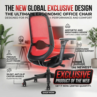 Nouvelle Chaise de Bureau Ergonomique en Maille, Inclinable et Pivotante, Confortable pour le Travail, Chaise de Direction Exécutive pour Conférence