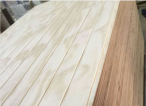Madera contrachapada de pino acanalada V U W madera contrachapada ranurada para la decoración del panel slatwall - Product Image 4