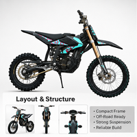 Mini moto électrique sans balais pour enfants et adultes, idéale pour la conduite tout-terrain et sur sentiers.