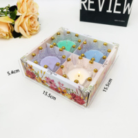 Décoration d'intérieur au design unique Pot en verre en forme de couronne en cristal mignon de mini taille Bougies parfumées naturelles Coffret cadeau