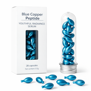 Siero Viso al Peptido di Rame Blu Sbiancante + Anti-Età ODM/OEM, Prodotti Biologici per la Cura del Viso con GHK-Cu, Acido Ialuronico e PDRN - Product Image 1