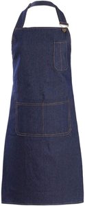 <span class=keywords><strong>Tablier</strong></span> professionnel en denim pour femmes, bbq côtelé pour Chef cuisinier, plusieurs poches, réglable, noir - Product Image 2