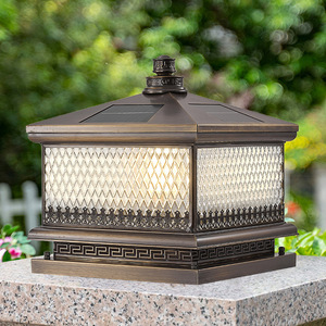 Lámpara Solar de Poste de Aluminio LED para Exteriores, Impermeable, para Pilar, Valla, Puerta, Jardín, Patio, Iluminación de Muelles - Product Image 5