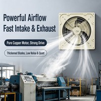 Ventilateur d'extraction industriel carré personnalisé, électrique, haute efficacité, grand débit d'air, pour atelier, entrepôt, sous-sol