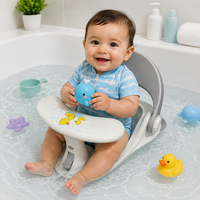 Siège de bain pliable pour bébé, semi-fermé, chaise pour nourrisson 1-2 ans, montage facile, dossier de soutien, certifié CPC