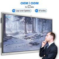 55 İnç Android 15/Windows Çift Sistemli Ops 4k Dokunmatik Ekranlı Akıllı Tahta Konferans Toplantısı Yeni Stil İnteraktif Ofis Tahtası