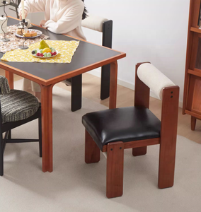Sedie <span class=keywords><strong>da</strong></span> Pranzo Vintage Ergonomiche con Schienale Alto e Gambe <span class=keywords><strong>in</strong></span> Legno - Product Image 5