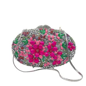 Aimiqi olio di cera fiore di diamante <span class=keywords><strong>Clutch</strong></span> con catene e modello di pietra impermeabile moda elegante banchetto regalo scatola - Product Image 4