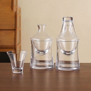Carafe en <span class=keywords><strong>verre</strong></span> cristallin pour saké japonais <span class=keywords><strong>avec</strong></span> réservoir de glace, distributeur de vin chaud et pot à vin froid - Product Image 3