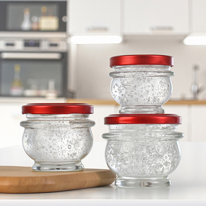 Bocaux à confiture en verre de qualité alimentaire et sans plomb Bouteilles à boissons pour nid d'oiseau avec couvercle hermétique 50ml 75ml 100ml - Product Image 3