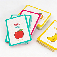 Tarjetas didácticas personalizadas de fábrica con frases en inglés, tarjetas de aprendizaje de palabras en inglés de doble cara, tarjetas educativas para niños