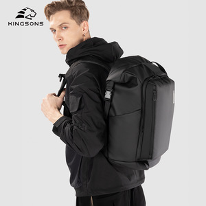 Kingsons Men's <b>Backpack</b> 36-<b>55L</b> Large Capacity Ultralight Business Travel Bag Solid Color Multi Layer Storage Everyday Use - Product Image 2