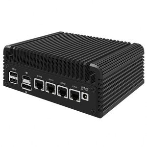 Mini PC Industrial sin Ventilador de 12.ª Generación con Firewall, I3 N305, Router Suave N100, DDR5 4800MHz, 4xi226-V, LAN de 2.5G, Servidor Host Proxmox ESXi - Product Image 1