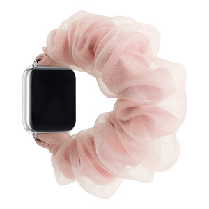<span class=keywords><strong>Bracelet</strong></span> de <span class=keywords><strong>montre</strong></span> élastique en <span class=keywords><strong>tissu</strong></span> couleur unie tendance, style Organza, pour femmes, tailles 38, 42, 20, 22 mm – Vente chaude - Product Image 6