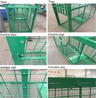 Piège en cage métallique robuste pour le contrôle des parasites, pour porcs, zèbres, armadillos, loups, renards, animaux sauvages, chiens et chats