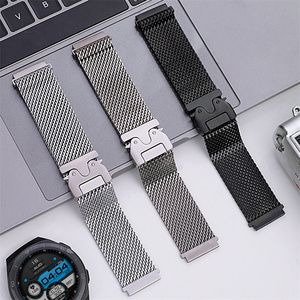 Correa de malla milanesa de acero inoxidable con hebilla de paracaídas de 22 mm para reloj <span class=keywords><strong>Huawei</strong></span>, correa para reloj inteligente Garmin, para reloj Xiaomi S5 - Product Image 6