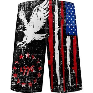 Trajes de Baño Personalizados para Hombre, Shorts de Secado Rápido con Bolsillos, Estampado de Bandera Americana, Ropa de Playa para Surf - Product Image 2