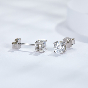 Pendientes de Plata de Ley con Certificado GRA de 0.5ct, Joyería de Moda con Moissanita, Estilo Coreano - Product Image 3