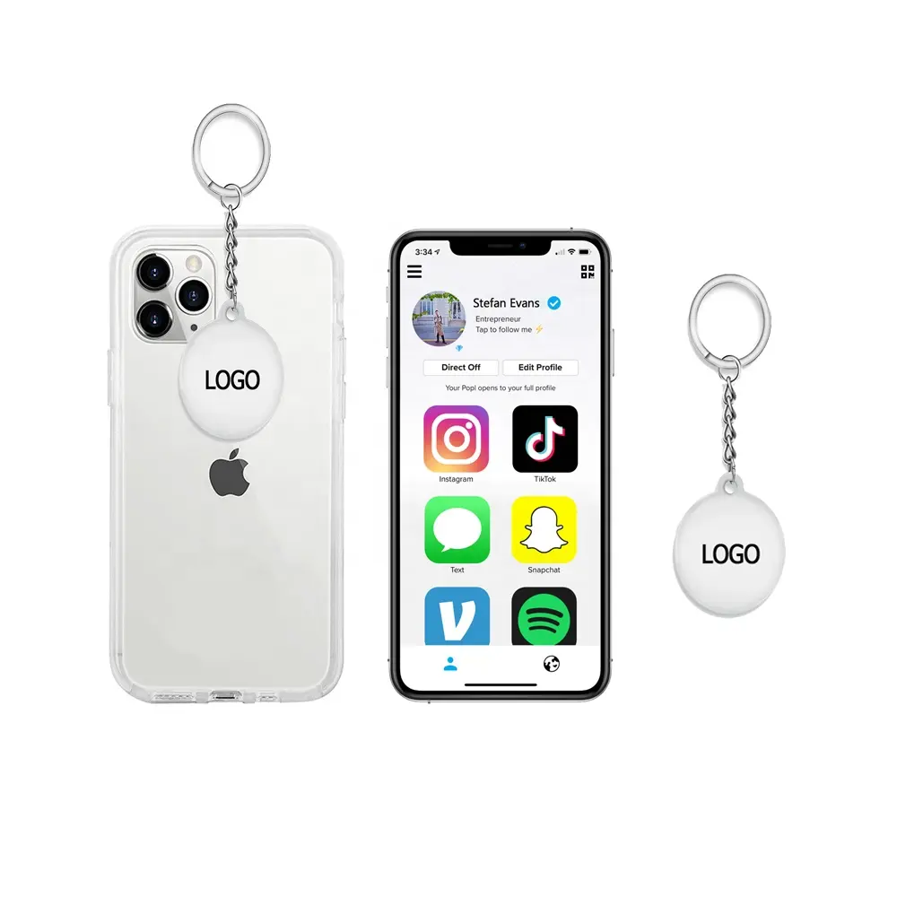 Porte-clés numérique Programmable personnalisé, étiquette Anti-métal, NFC, pour téléphone portable, 1 pièce, offre spéciale