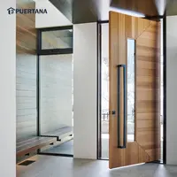 אלון עץ גדול Pivot זכוכית דלת/מול דלת עיצובים בית דלת כניסה
