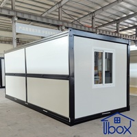 Mini-maison préfabriquée pliable prête à être expédiée, 1 chambre, couleur personnalisée, maison mobile pliable préfabriquée