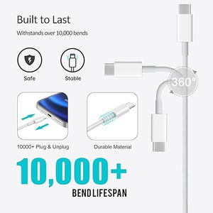 Câble de données USB 2.0 en PVC de 1 m, USB-A <span class=keywords><strong>vers</strong></span> USB-C, charge rapide 3A pour appareils USB-C, CarPlay, <span class=keywords><strong>iPhone</strong></span>, MacBook, chargeur de voiture – Vente en gros - Product Image 3