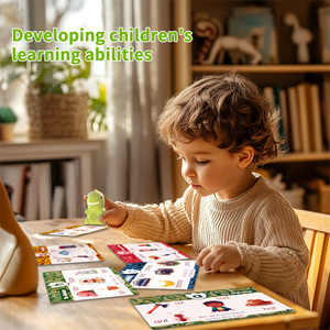 教育学習インタラクティブ幼児用おもちゃ しゃべるフラッシュカードリーダー 幼児向け 81枚カード付き - Product Image 5