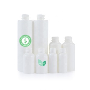 Custom Eco Friendly Empty PLA Plastic Biodegradable Cosmetic Packaging Shampoo Bottles with Lotion Pump cap, disc flip cap ect..