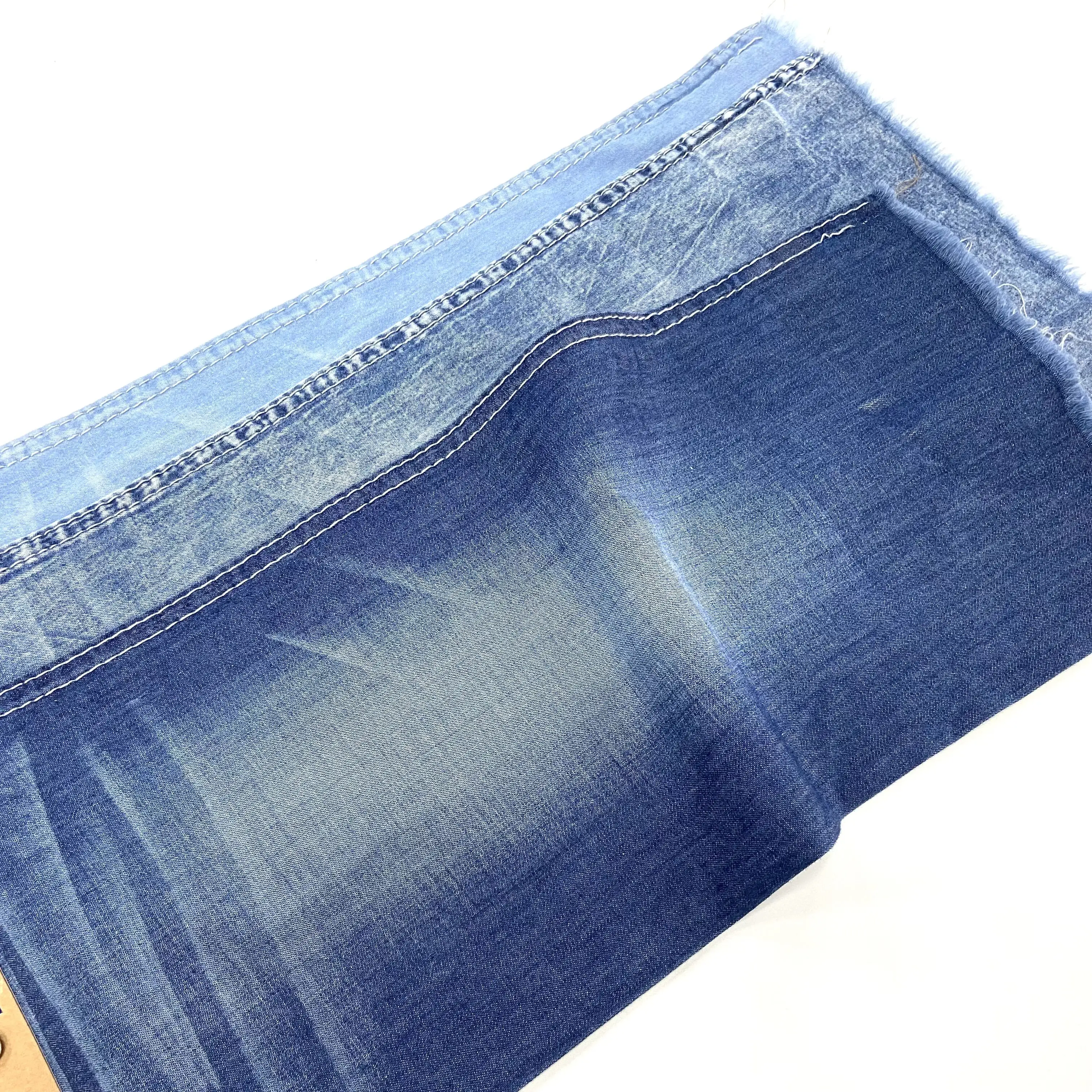 Оптовая продажа, сертифицированная натуральная красящая Органическая хлопковая трикотажная джинсовая ткань, 100 хлопок, легкая джинсовая ткань 4-5 унций