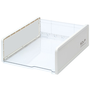 Sdlp Desktop <b>Storage</b> <b>Box</b> Transparent Stackable Organizer For Office <b>Documents</b> And Papers White Color - Product Image 1