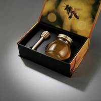 Caja de Regalo Rígida Premium para Miel con Logotipo Personalizado, Embalaje Ecológico, Forro de Esponja, Laminación Mate