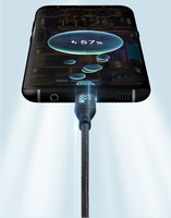 Kabel Data Grosir Pabrik PD60W USB Type C 3A Pengisian Cepat 1M Jalinan Nilon Cocok untuk Ponsel