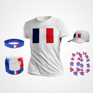 Maillot de football imperméable pour supporters de la France, souvenir du monde, avec drapeau français en polyester - Product Image 6