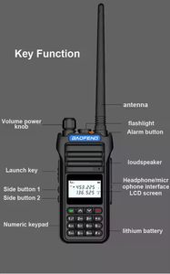 BAOFENG BF-8000D (UV-88) 10W 128CH Walkie Talkie 2800mah Longo Alcance Portátil Rádio Em Dois Sentidos UV Dual Band Rádio Amador - Product Image 6