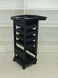 Carrito <span class=keywords><strong>de</strong></span> Plástico para Salón <span class=keywords><strong>de</strong></span> Belleza con Almacenamiento, Carrito para Peluquería, Hogar y Oficina - Product Image 6