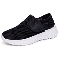Baskets décontractées respirantes en maille pour femmes avec sangle Velcro réglable, légères, antidérapantes, à plateforme, pour la marche, en PVC, collection automne