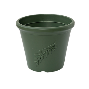 <span class=keywords><strong>Maceta</strong></span> Grande de Terracota y Plástico Verde, con Relieve de Hojas, Material PP Ligero y Duradero, para Jardín o Vivero - Product Image 1