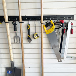 Kit d'organisation d'outils <span class=keywords><strong>de</strong></span> jardinage - Panneau à fentes en métal avec 15 crochets pour les passionnés et les propriétaires - Product Image 1